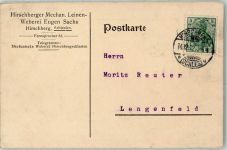 Doksy Hirschberg 1912 - Werbung Hirschberger Mechan. Leinen-Weberei Eugen Sachs
