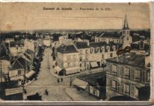 52300 Joinville - Joinville (Frankreich) Leporello auf Holz, Gesamtansicht II (fleckig VS/RS, Abschürfung VS, Ecken abgestossen)