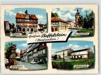 96231 W8623 Staffelstein , Oberfr - Rathaus VW Käfer Stadtturm Marktplatz Mittelschule