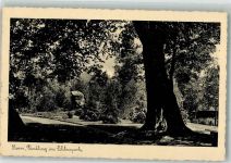 47441 W4130 Moers 1939 Foto AK Schloss - Park Findling Stein