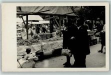 Marktszene Kinderwagen Kaufhaus Foto AK