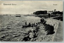 24235 W2304 Laboe 1906 - Strand Ruderboot Mann Ostseebad