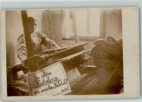 Beruf Webstuhl AK Weberei 1916 Privatfoto AK