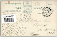 York 1913 Künstlerkarte sign. Dudley, T. Kirche Briefmarke Bildseite