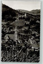 77876 W7594 Kappelrodeck Foto AK Panorama des Ortes mit Kirche St. Nikolaus