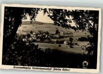 01855 O8361 Hinterhermsdorf 1938 Foto AK Panorama des Ortes mit der Engelkirche Fotograf Wagner Hüttenstempel Zum Erbgericht