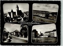 91710 W8820 Gunzenhausen am Altmühlsee Foto AK Panorama des Ortes mit Kirche St. Mariä Virginis Fotograf Braun