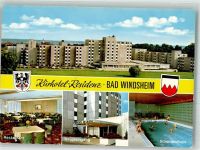 91438 W8532 Bad Windsheim Foto AK Hotel Residenz Schwimmbad