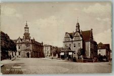 37269 W3440 Eschwege 1927 Foto AK Postamt und Amtsgericht