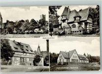 06493 O4303 Ballenstedt Foto AK Roseburg Badehaus Altes Rathaus Jugendherberge Oppenrode VEB Bild und Heimat