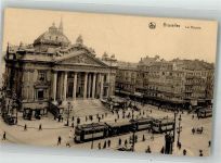 Brüssel Bruxelles Die Börse Straßenbahn Litfaßsäule Verlag Nels Börse