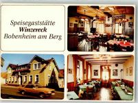 67273 W6719 Bobenheim am Berg Foto AK Gasthaus Winzereck Auto