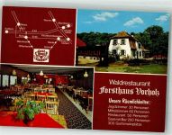 55234 W6509 Offenheim , Rheinhess Foto AK Gasthaus Forsthaus Vorholz