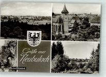 75385 W7265 Neubulach Foto AK Kirche Burg Ruine Waldeck
