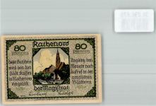 14712 O1830 Rathenow Notgeldschein Notgeld 80 Pfennig Zietenhusar