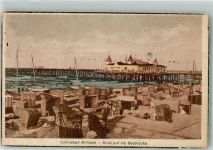 17375 O2111 Ahlbeck Gebrauchsspuren Seebrücke Schwimmbad Strand
