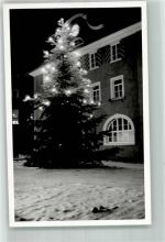 78727 W7238 Oberndorf am Neckar FOTO KEINE AK Weihnachtsbaum vor altem Rathaus Ort handschriftlich