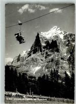 Grindelwald Firstbahn mit Wetterhorn Sessellift Foto AK
