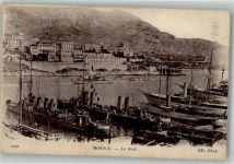 Monaco 1917 Foto AK Hafen