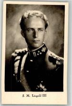 S.M. Leopold III Adel Belgien Foto AK