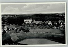 88364 W7962 Wolfegg , Allgäu Foto AK Fliegeraufnahme von Schloss Wolfegg mit Kirche St. Katharina