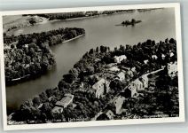17268 O2090 Templin Foto AK Fliegeraufnahme Stadtsee Liebesinsel