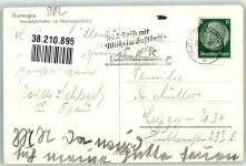 Odda 1939 Foto AK WK II Schiffspost KdF Reise Wilhelm Gustloff Sundalgletscher Maurangerfjord