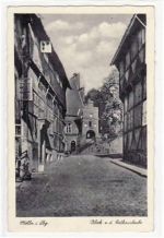 Mölln mit Blick a.d. Rathauslaube gelaufen, 1940. Gute Erhaltung.