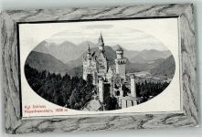 87645 W8959 Hohenschwangau Prägedruck Neuschwanstein