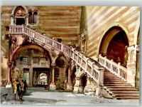 37100 Verona Künstlerkarte sign. Raimondi, A. Scala della Ragione