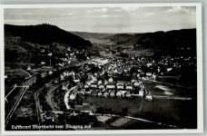 71540 W7157 Murrhardt 1937 Foto AK Fliegeraufnahme des Ortes mit der Stadtkirche