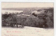 Berlin Zehlendorf, Wannsee mit Panorama gelaufen von 1900. Gute Erhaltung.