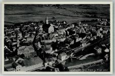 93413 W8490 Cham , Oberpf 1938 Foto AK Fliegeraufnahme des Ortes mit Stadtpfarrkirche St. Jakob