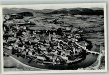 93413 W8490 Cham , Oberpf 1938 Foto AK Fliegeraufnahme des Ortes mit Stadtpfarrkirche St. Jakob
