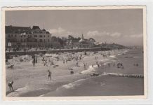 Strandansicht vom Ostseebad Cranz / Selenogradsk - Kreis Fischhausen / Primorsk gelaufen 1940. Gute Erhaltung.