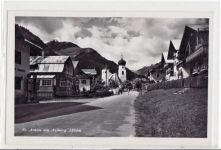 St. Anton am Arlberg mit Straßenpartie und Kirche ungelaufen Top Erhaltung.