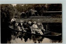 03222 O7543 Lehde b Lübbenau Foto AK Ort handschriftlich Spreewald Ruderboot