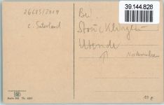 26683 W2915 Saterland Künstlerkarte Ziehbrücke Fischerkahn Ort handschriftlich