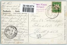 W8500 Nürnberg Rathausgasse AK Kley, H. 1905 Künstlerkarte