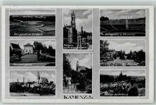 01917 O8290 Kamenz - Thingplatz Rathaus Andreasbrunnen Ehrenmal Lessinghaus Stadtkirche Hutberg Bahnhof