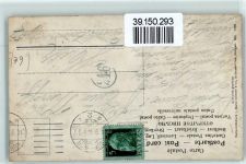 an den Blüten AK Biene 1914 Gebrauchsspuren