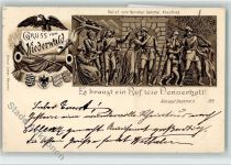 65385 W6220 Niederwald , Jagdschloß 1897 - National Denkmal Wappen