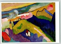 W. Kandinsky Berglandschaft mit Kirche AK Expressionismus