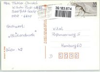 sign. M. Köpp Mädchen wirft Blumen ab AK Ballon 1990