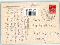 91301 W8550 Forchheim , Oberfr - Kriegerbrunnen Fachwerk-Rathaus Blasorchester Fahnen