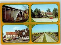 07629 O6530 Hermsdorf , Thür - Teufelstalbrücke Mitropa Autobahnhotel Autos
