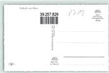 97332 W8712 Volkach Fotomontage AK Weinreben Boxbeutelflasche