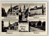 91438 W8532 Bad Windsheim Gebrauchsspuren Rothenburgerstraße Rathaus Seegasse Kurhaus St. Kilianskirche