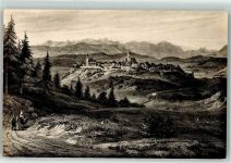 86956 W8920 Schongau - Nach einem alten Stich um 1850 Kirche
