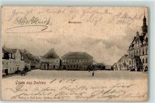 04774 O7262 Dahlen , Sachs 1902 Gebrauchsspuren Marktplatz